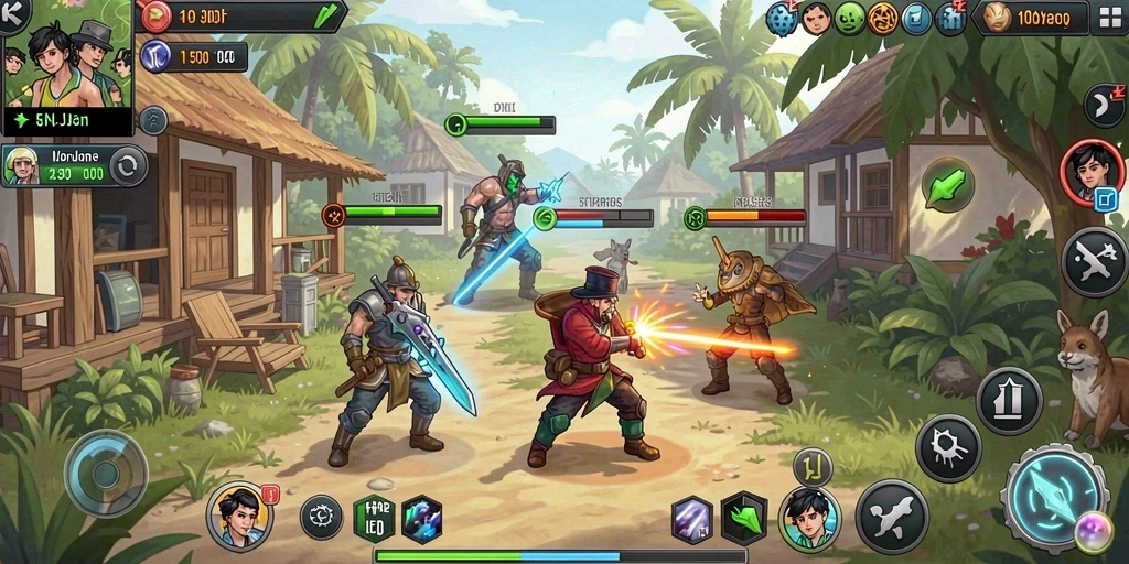 Ilustrasi menampilkan pemandangan indah dalam game.